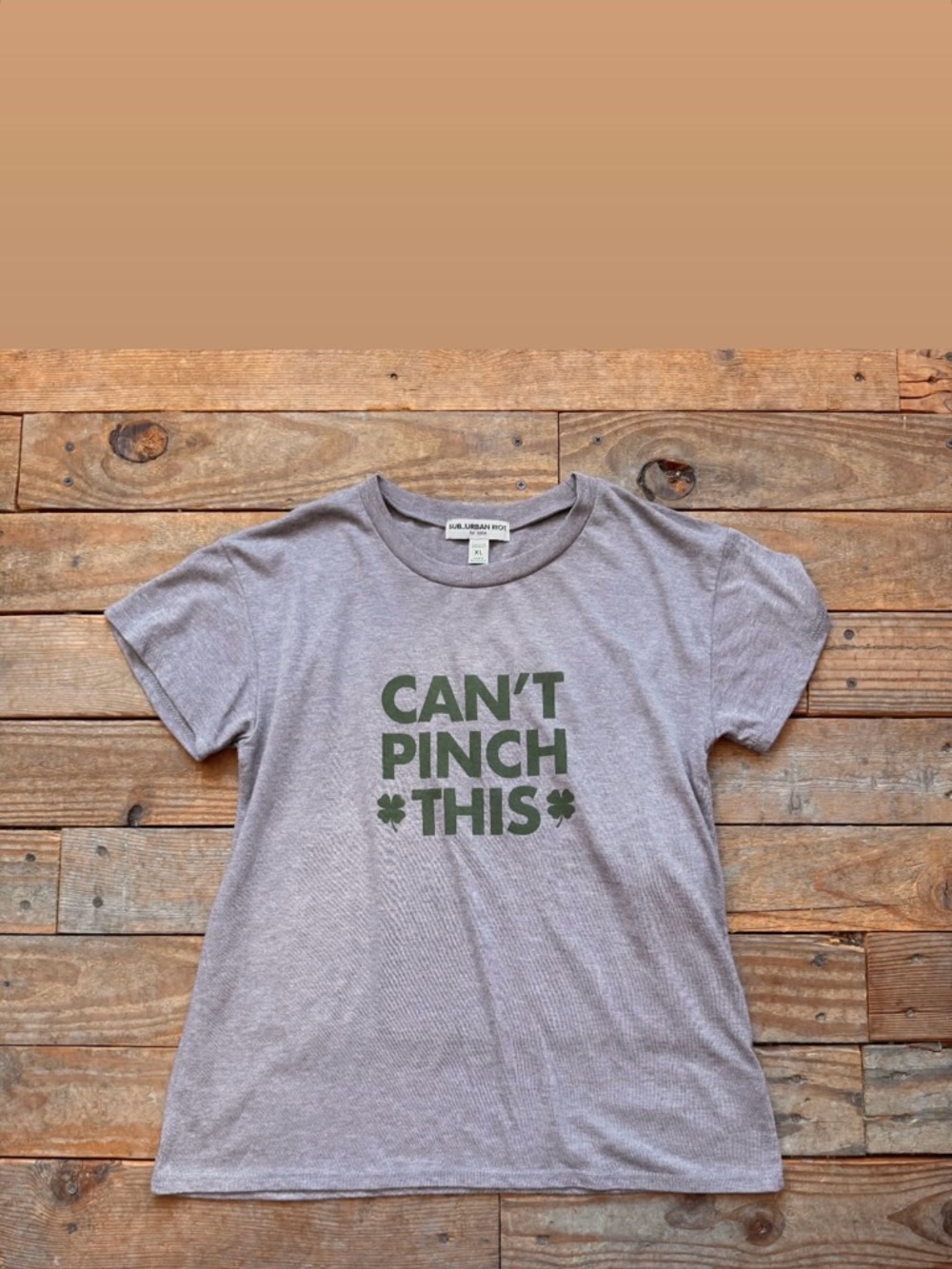 Sub_Urban Riot Gray Tee with Green "CAN'T PINCH *THIS*" Graphic